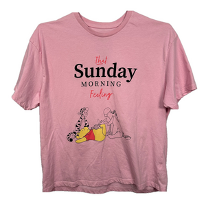 Disney Winnie the Pooh Pink‎ T-shirt Large